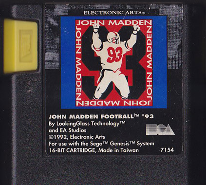  - genesis-john-madden-football-93-cart